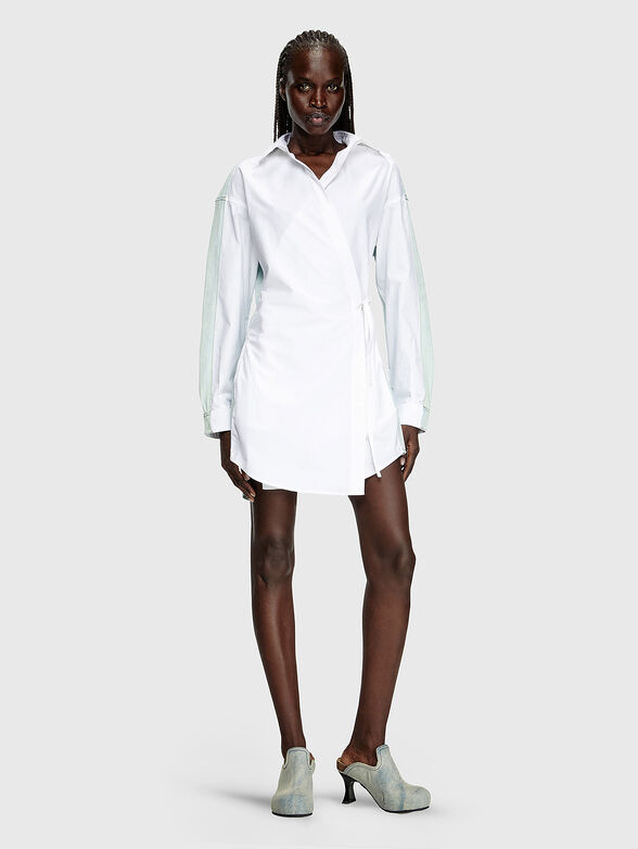 D-ELPHI-DEN dress with contrasting textures - 0