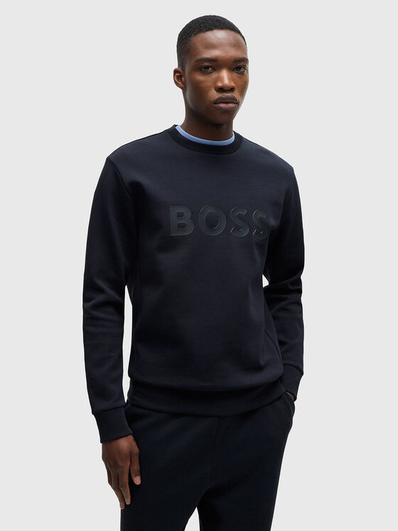 Суитшърт SALBO с овално деколте и лого - 1