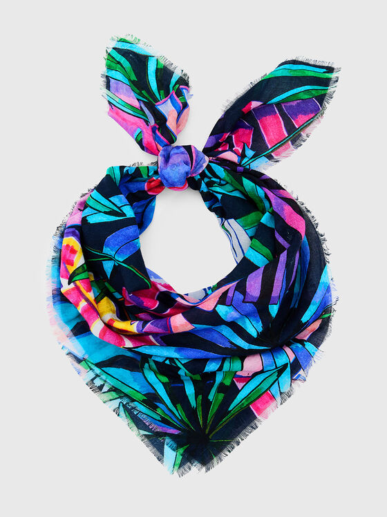 BEACH TIME scarf with flroal print - 1