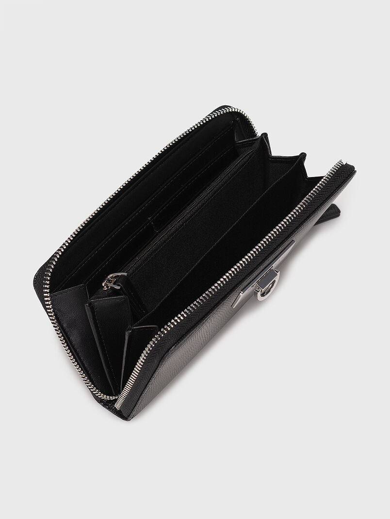 IVY black wallet with metal detail - 3