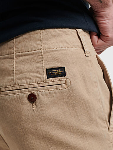 VINTAGE beige chino shorts - 3