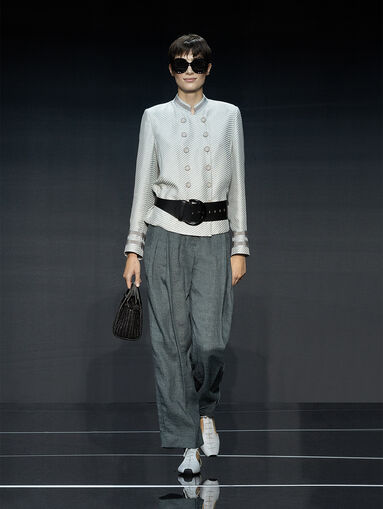 Grey trousers with darts - 5