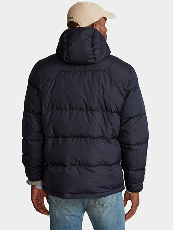 Padded jacket with logo embroidery - 3