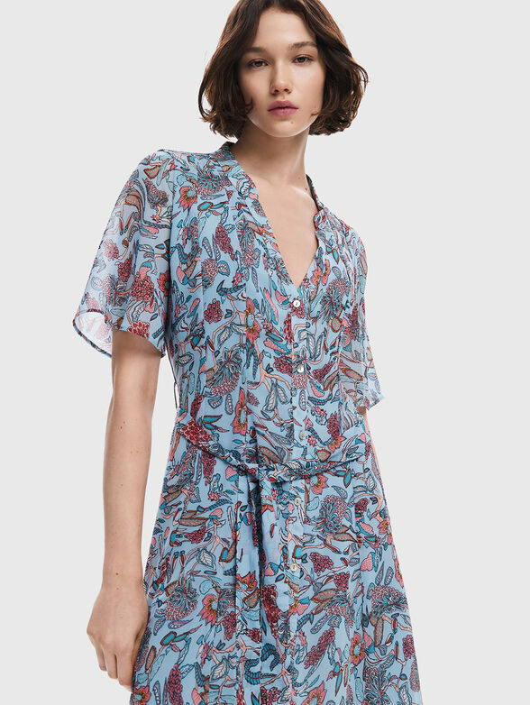 Floral print midi dress - 4