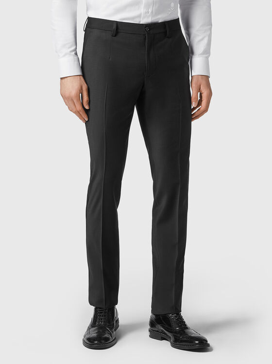 LORD black trousers with accents stripes - 1