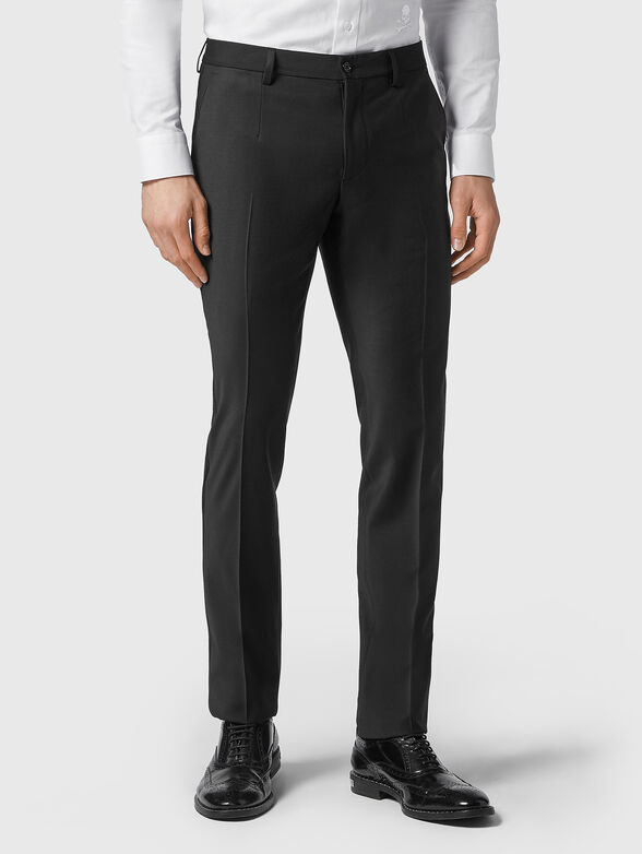 LORD black trousers with accents stripes - 1