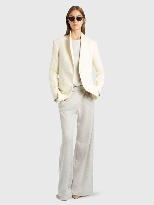 Single breasted jacket in ecru - 2