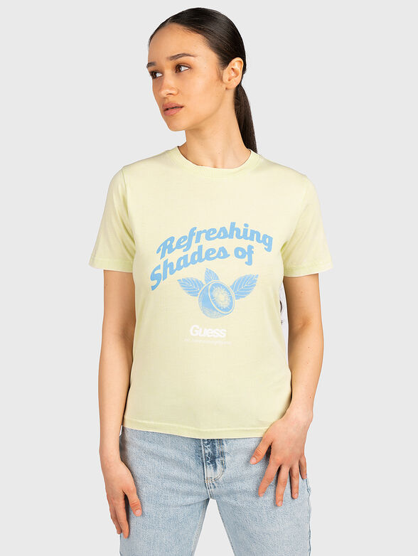 T-shirt with contrasting inscription  - 1