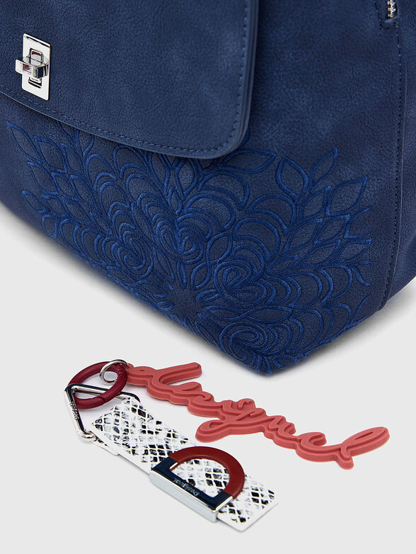 Small embossed flap backpack - 5