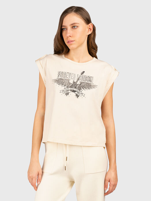 COCO cotton T-shirt with rhinestones
