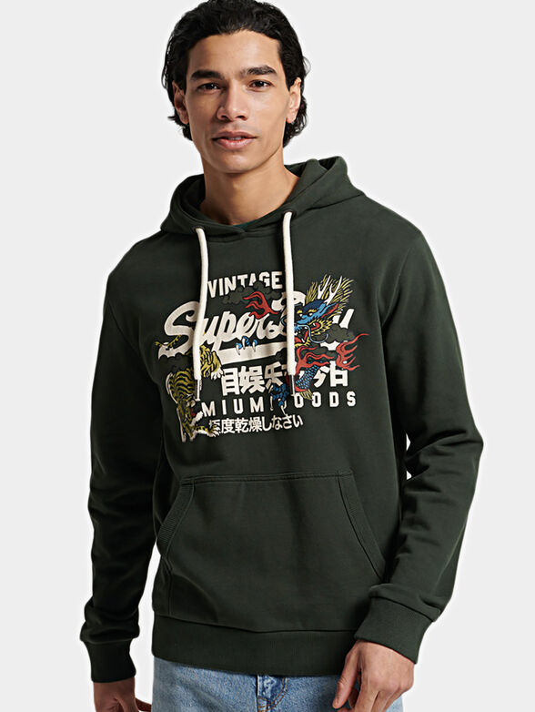 Sweatshirt with colorful logo print - 1