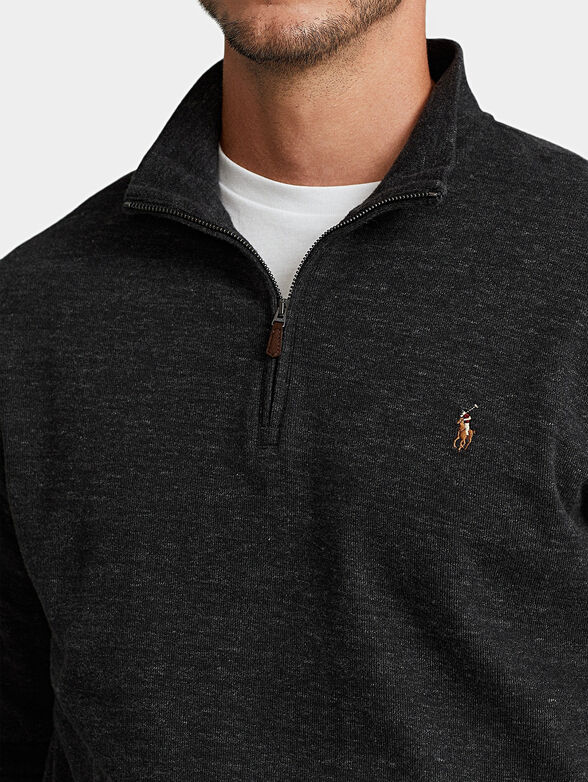 Cotton sweater with logo - 4