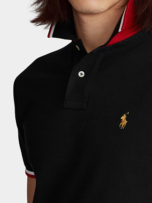 Polo-shirt in black color - 2