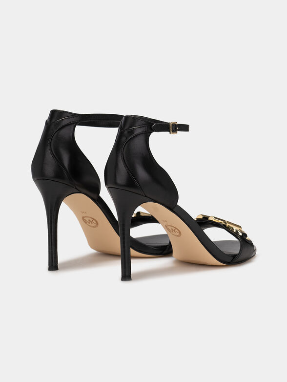 IZZY black leather sandals  - 3