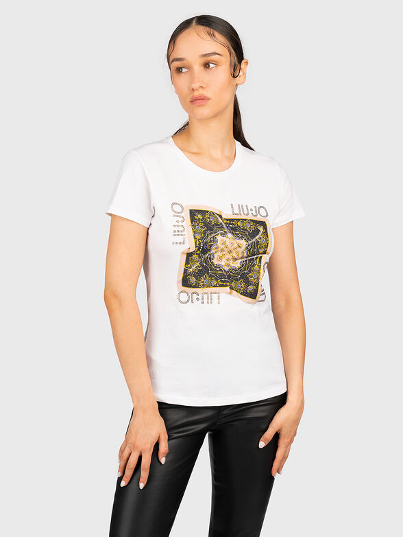 Black t-shirt with animal print  - 1