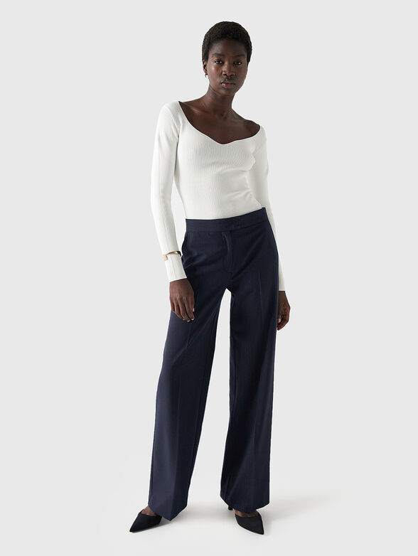 Knitted blouse in black - 2