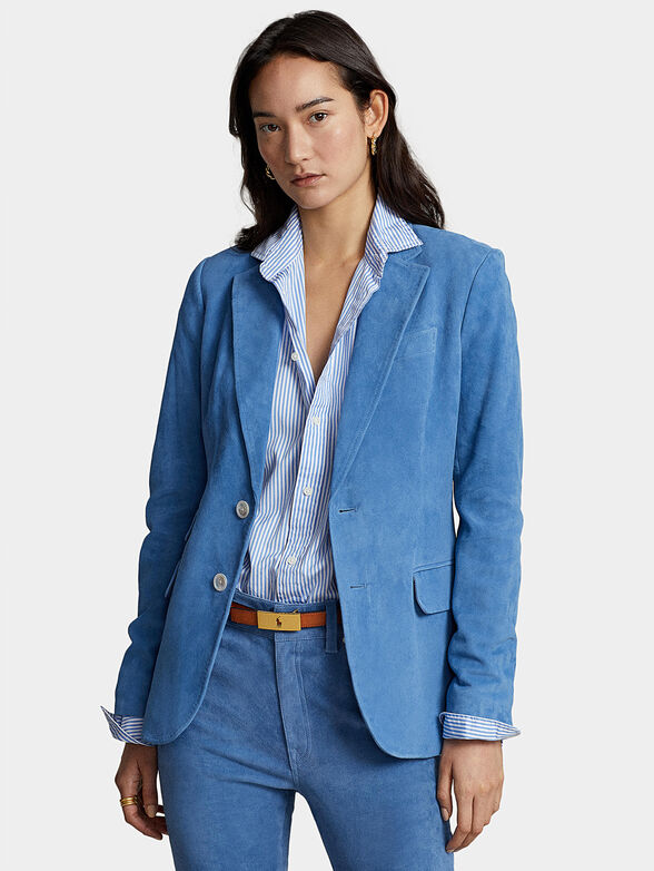 Blue suede jacket - 1