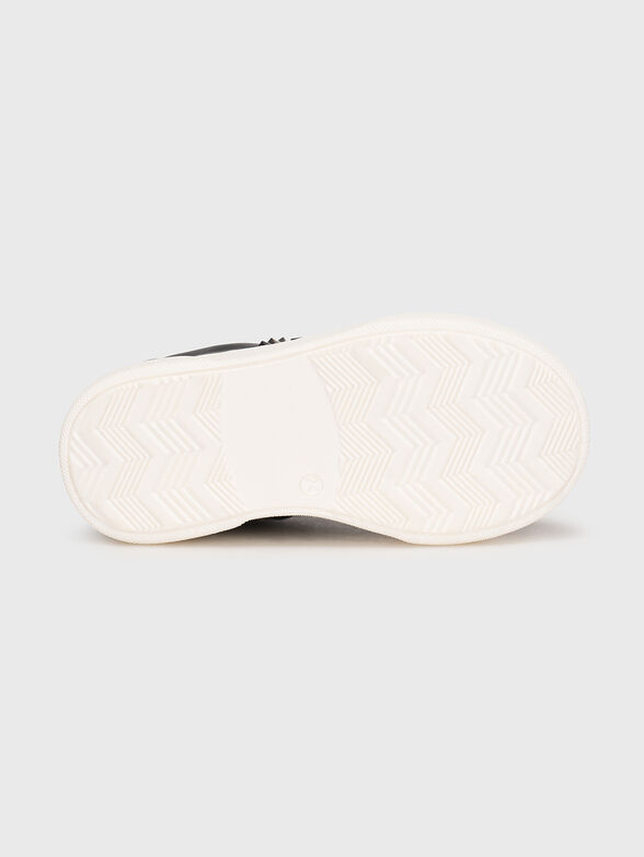 Leather sneakers with accent studs - 5