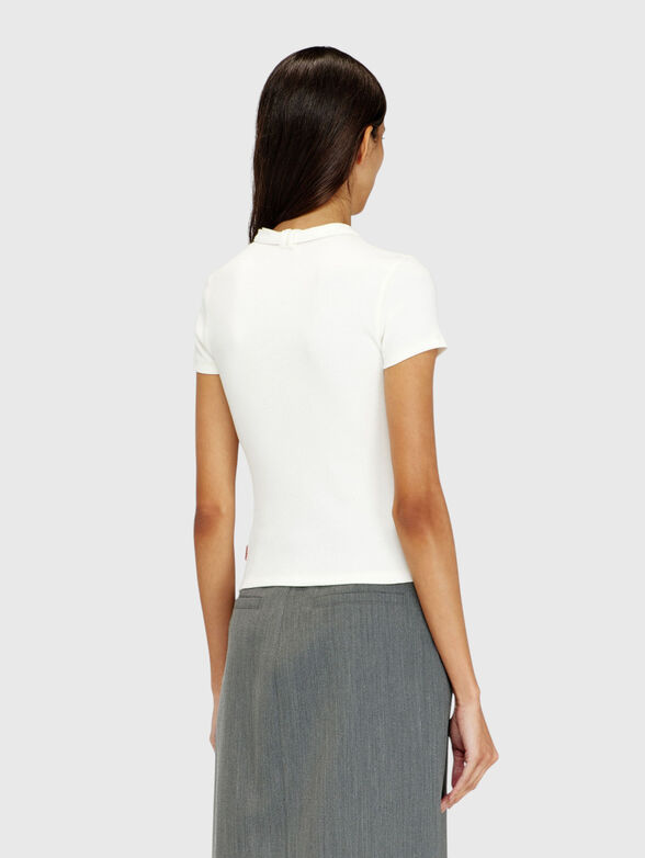 Short-sleeved cotton-blend blouse - 3