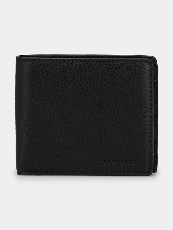 Leather wallet with logo detail - 1