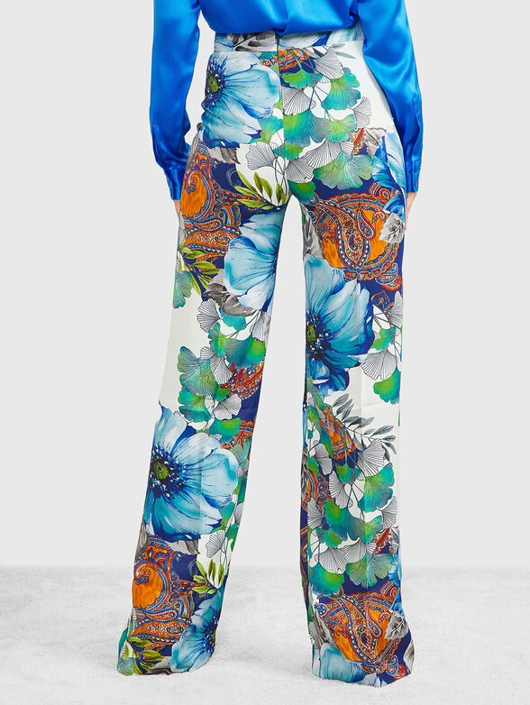 LUCY high-waisted trousers with floral print - 2