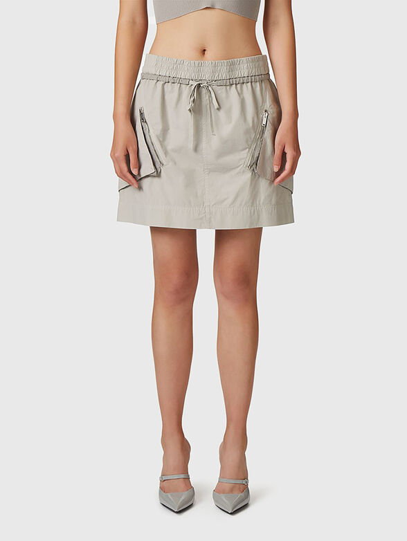 Mini skirt with accent pockets - 1