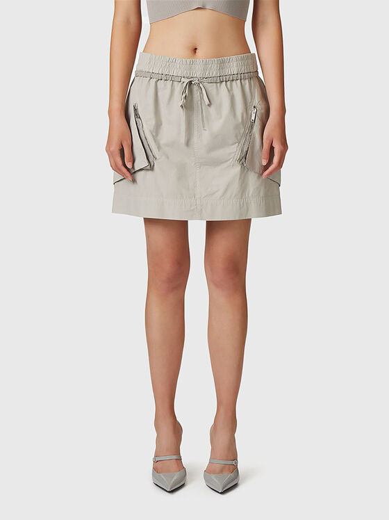 Mini skirt with accent pockets - 1