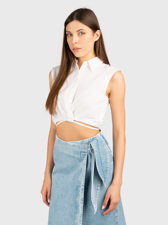 ENJOY cropped shirt  - 1