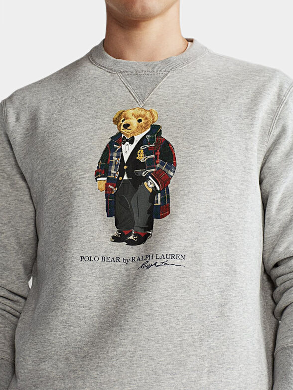 Cotton sweatshirt with Polo Bear print - 4