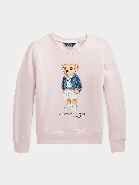 Pink sweatshirt with accent print - 1