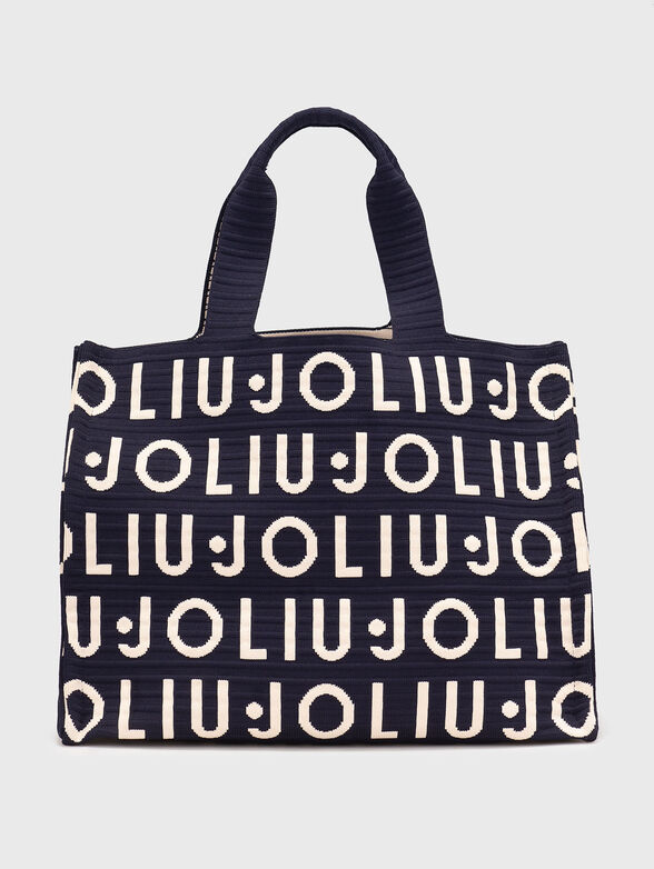 Knit tote bag with long strap - 3