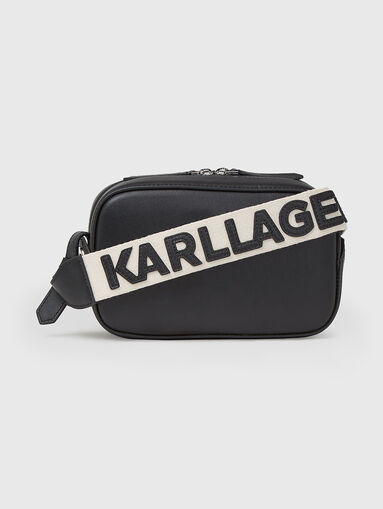 K/CIRCLE leather crossbody bag with logo perforation - 3