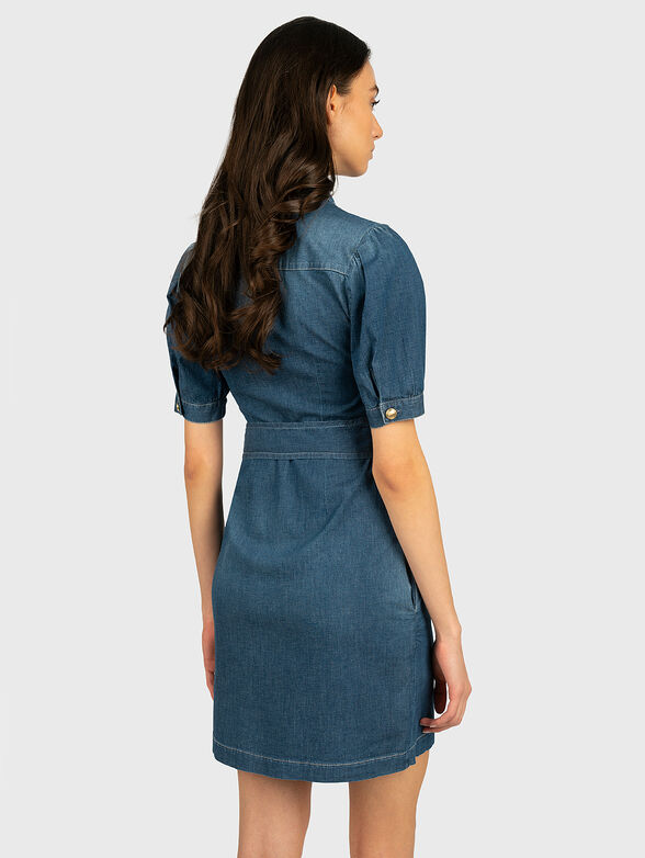 Denim dress with washed effect - 5