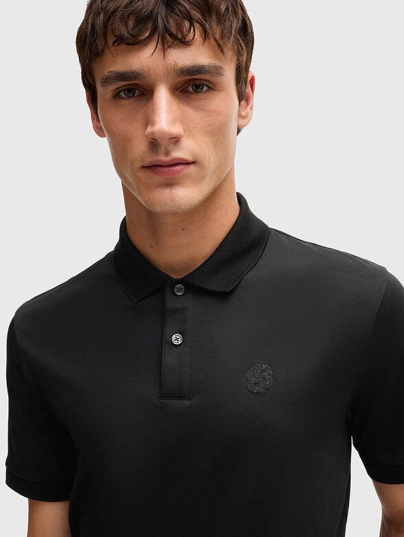 Cotton polo shirt with logo - 4