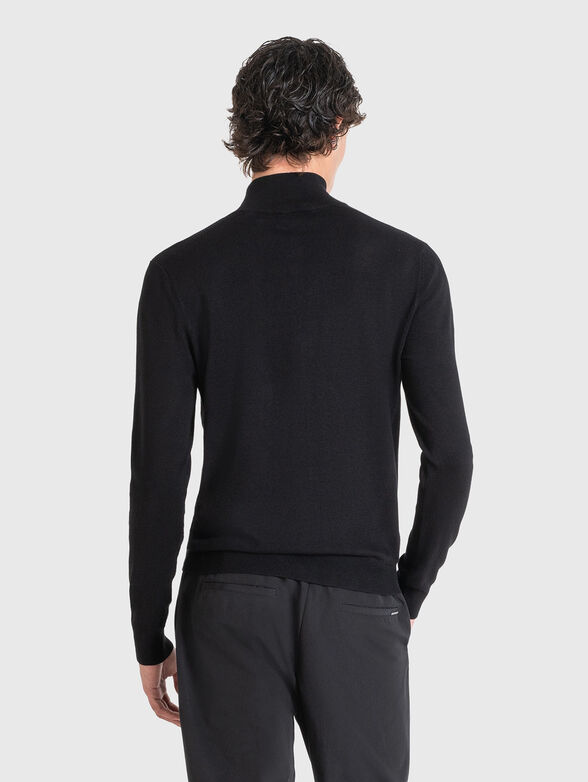 Slim viscose blend cardigan with zip - 2