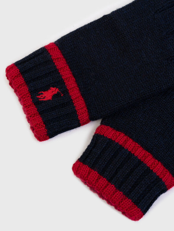 Wool gloves with contrasting details - 2