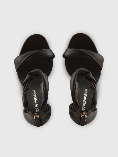 Leather heeled sandals - 5