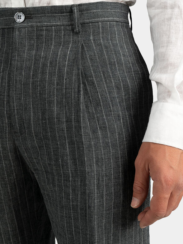 Grey linen trousers - 2