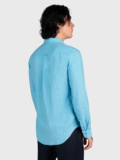 STUDIOS navy blue linen shirt - 3