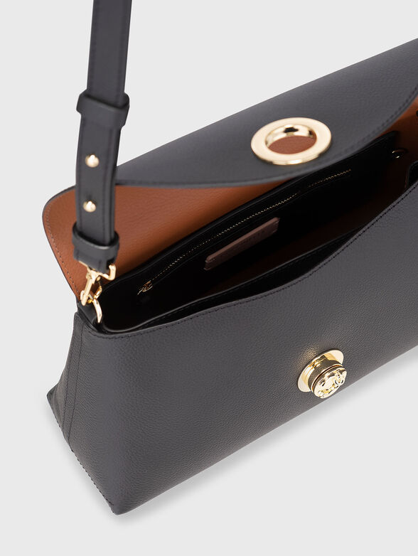 Leather crossbody bag with embossed texture - 6