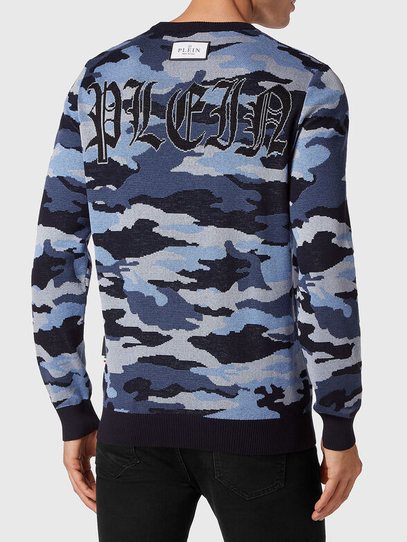 Camouflage print sweater in merino wool  - 3