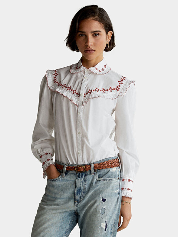 White shirt with embroidery - 1