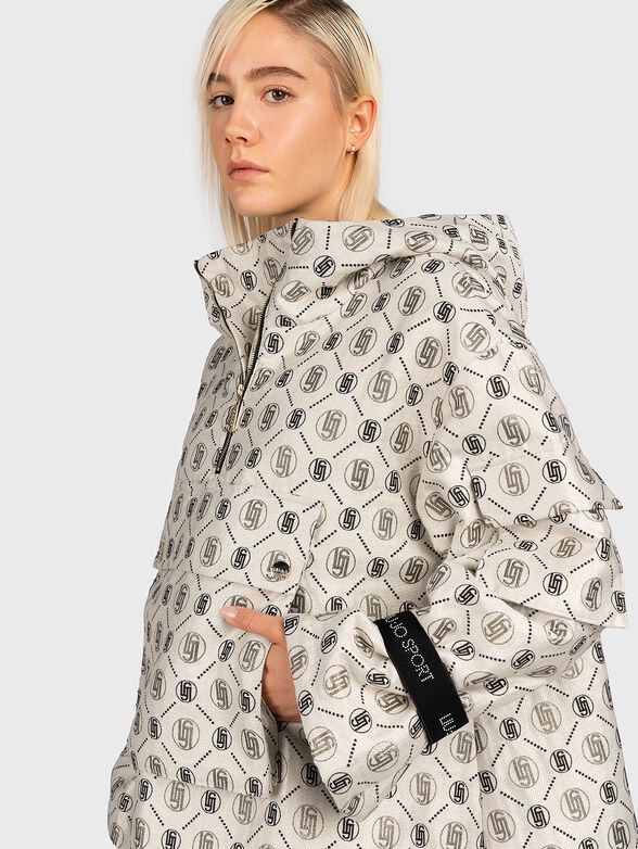 Anorak jacket  with monogram logo pattern - 3