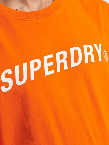 Green cotton T-shirt with logo print - 3