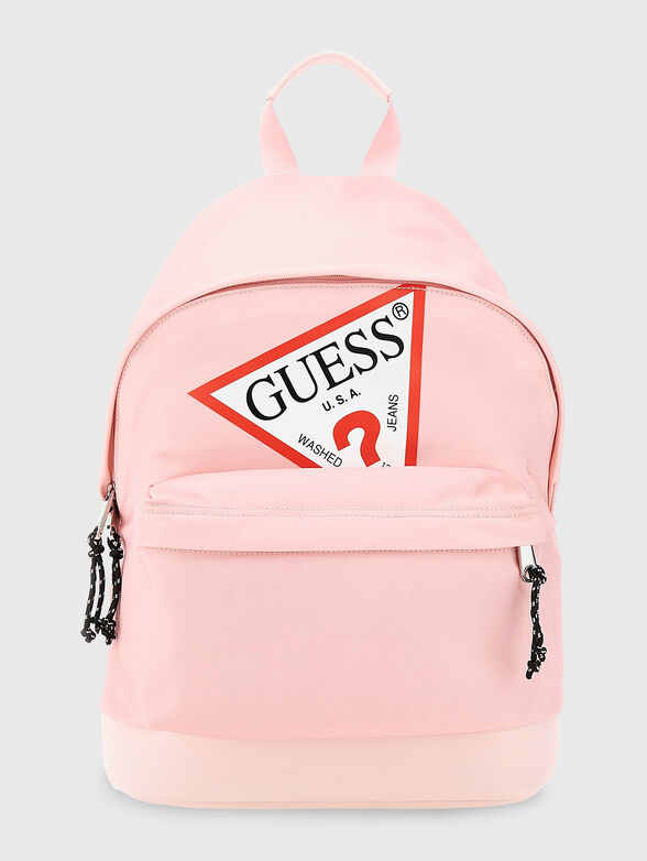 GUESS White & Pink Logo Stripe Backpack Guess | Bags | Guess White Pink Logo Stripe Backpack | Poshmark main image 3