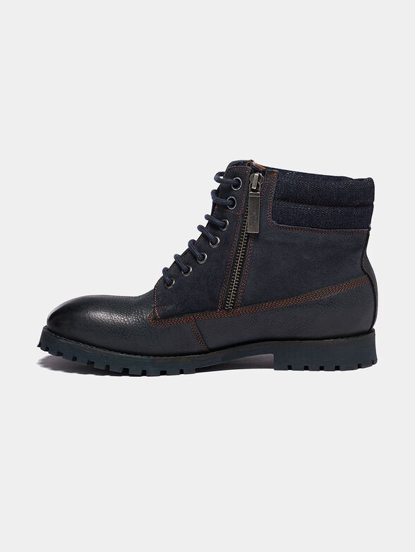 COMBAT DENIM Blue boots - 4