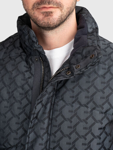 Padded jacket with monogram - 4