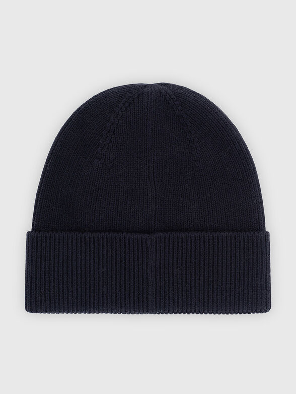 Black wool blend hat with logo - 2