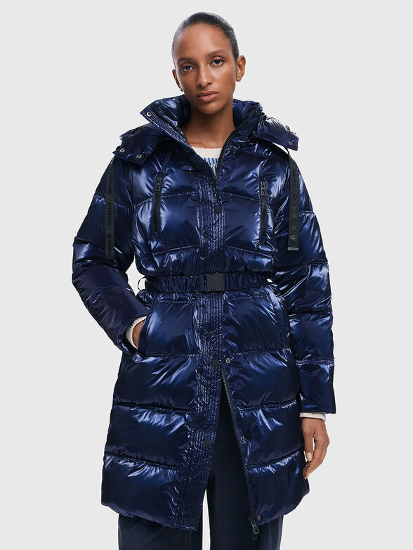 Long jacket with waist belt - 1