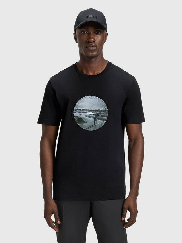 Cotton T-shirt with print - 1